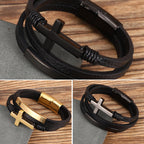 Multi-layered cross bracelet