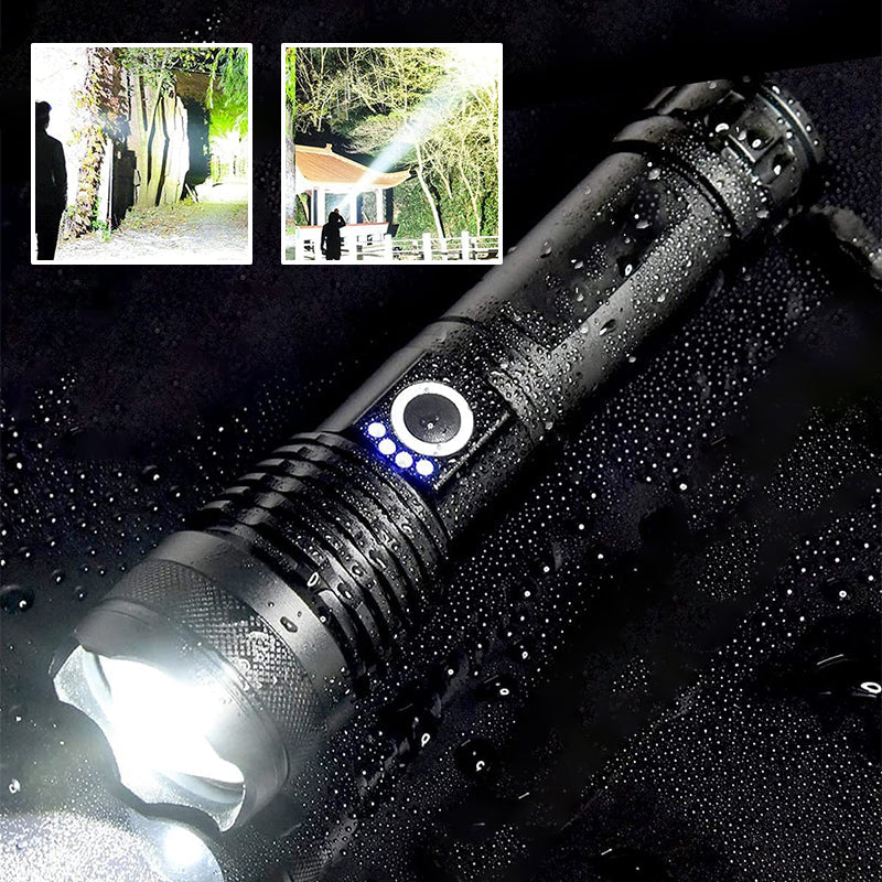 Tactical rechargeable laser LED flashlight