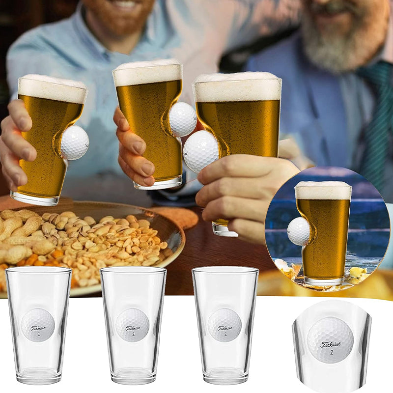 Golf ball pint glass