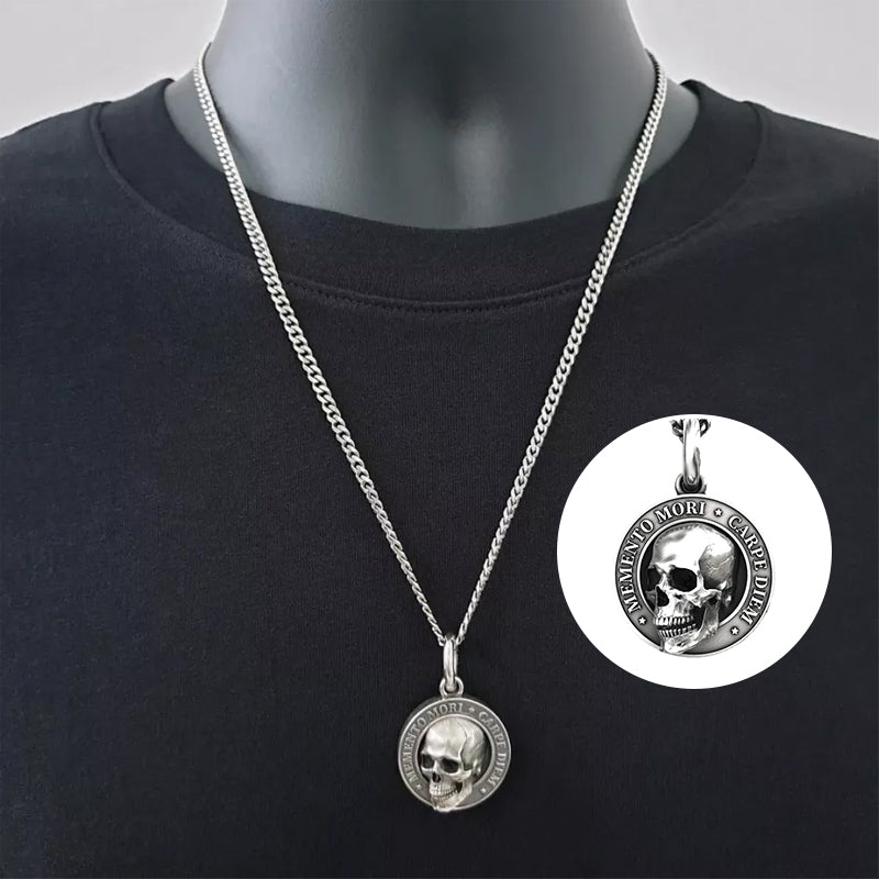Skull Necklace Made of Titanium Steel