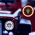 7 Inch Skull LED Headlight