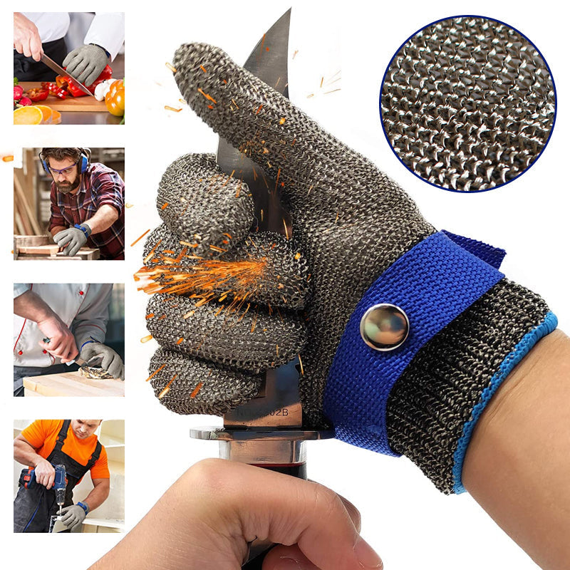 Stainless Steel Mesh Metal Laboratory Protective Gloves