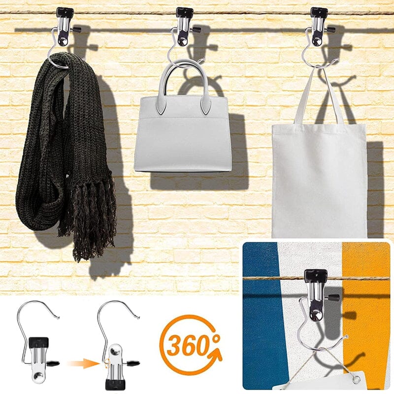 Hanging hooks/clips in stainless steel