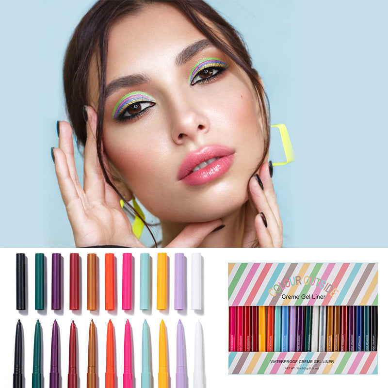 20 PCS Colorful Eyeliner Pencil Set