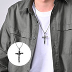 Titanium Steel Cross Pendant Necklace