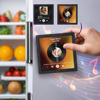 Music refrigerator magnet with adjustable volume