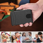 Men's Business Style PU Leather Card Slots for AirTag