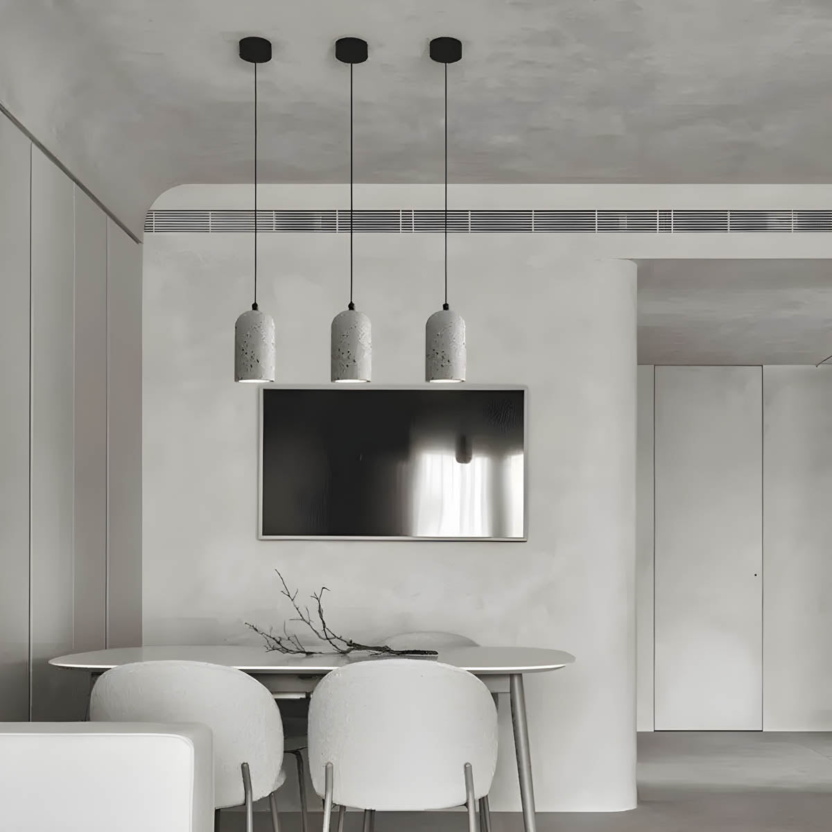 Modern Concrete Pendant Light | Ø 9.6 cm, 200 cm Cable