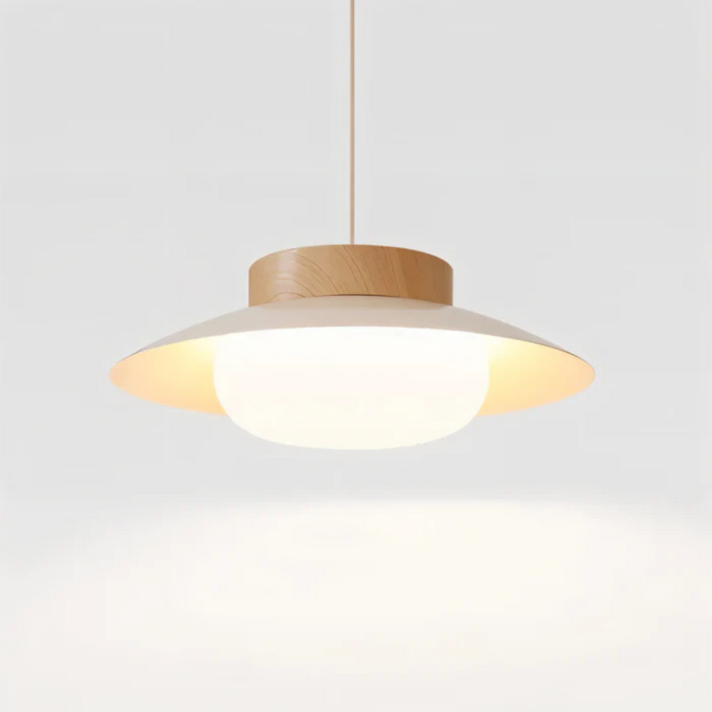 Scandinavian Design Pendant Lamp for the Dining Table in Cream