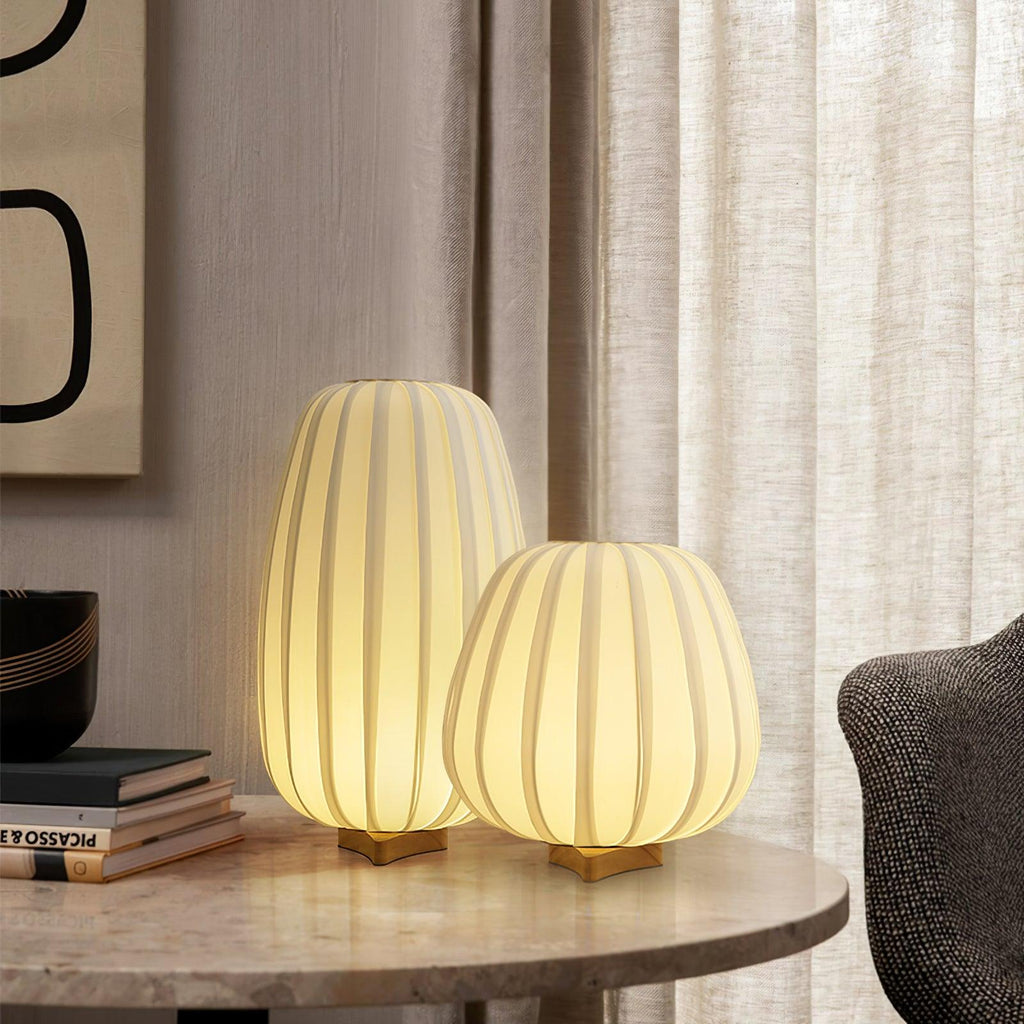 Minimalist Table Lamp with Bamboo Base