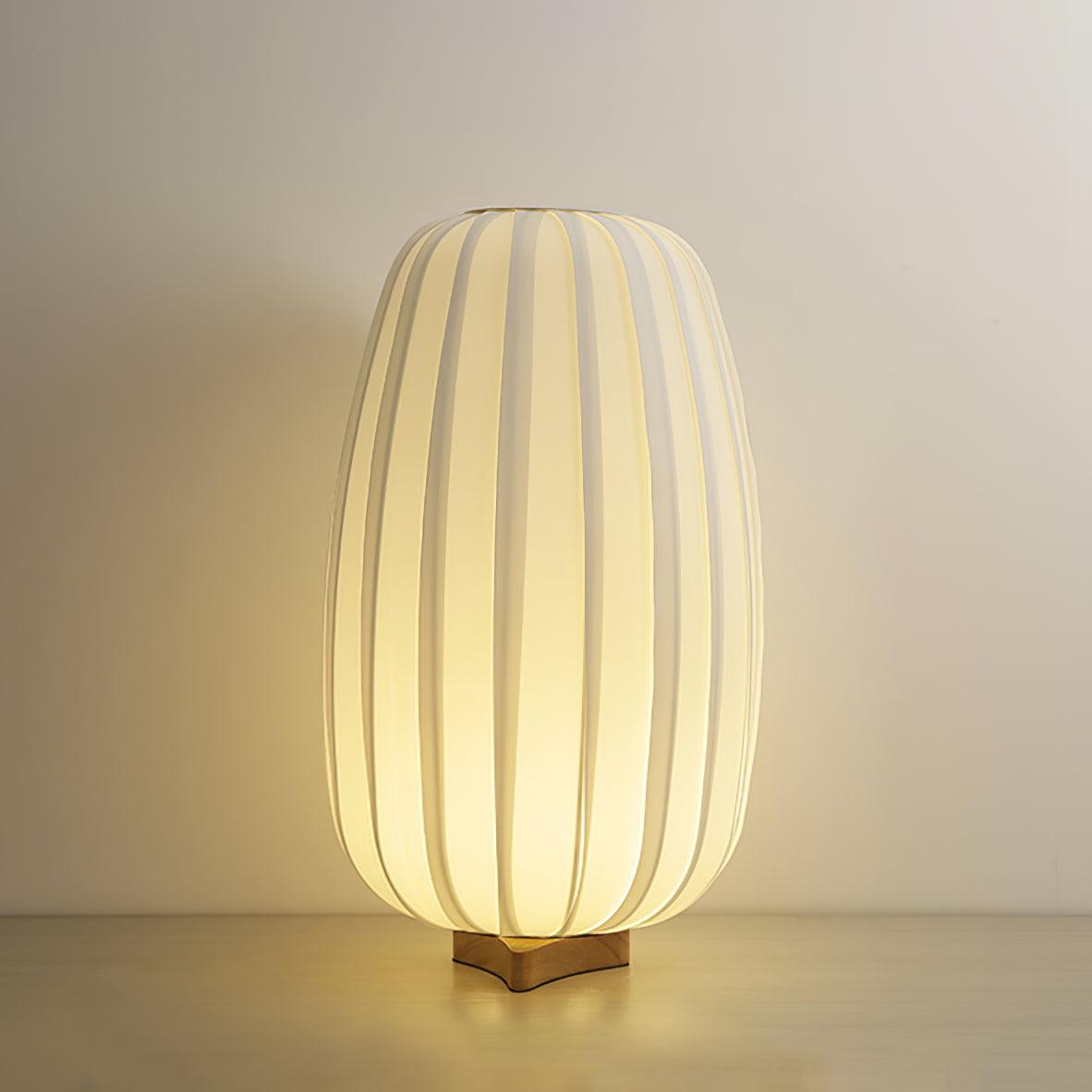 Minimalist Table Lamp with Bamboo Base
