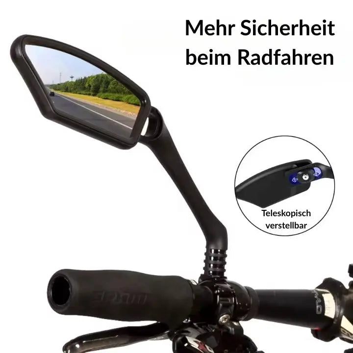 Bike mirror made of stainless steel – Shatterproof & 360° Redatable for more safety