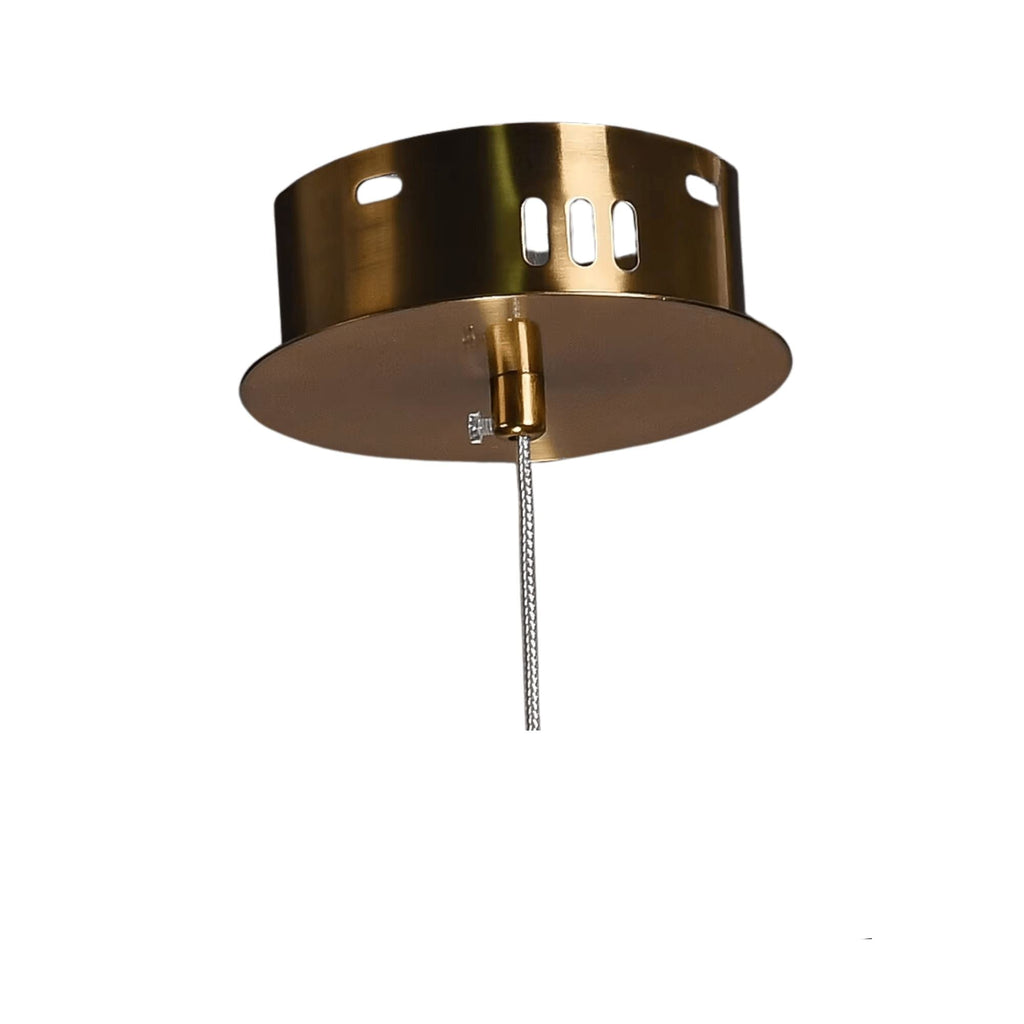 Elegant Hanging Lamp with Glass Shade and Fairy Motif