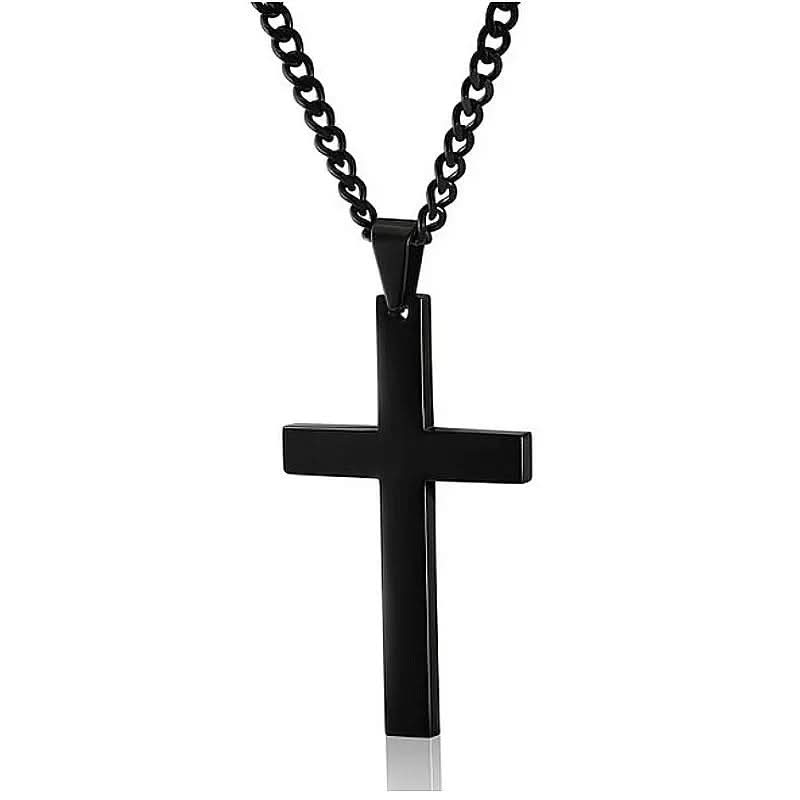 Men's Necklace with Stainless Steel Cross Pendant