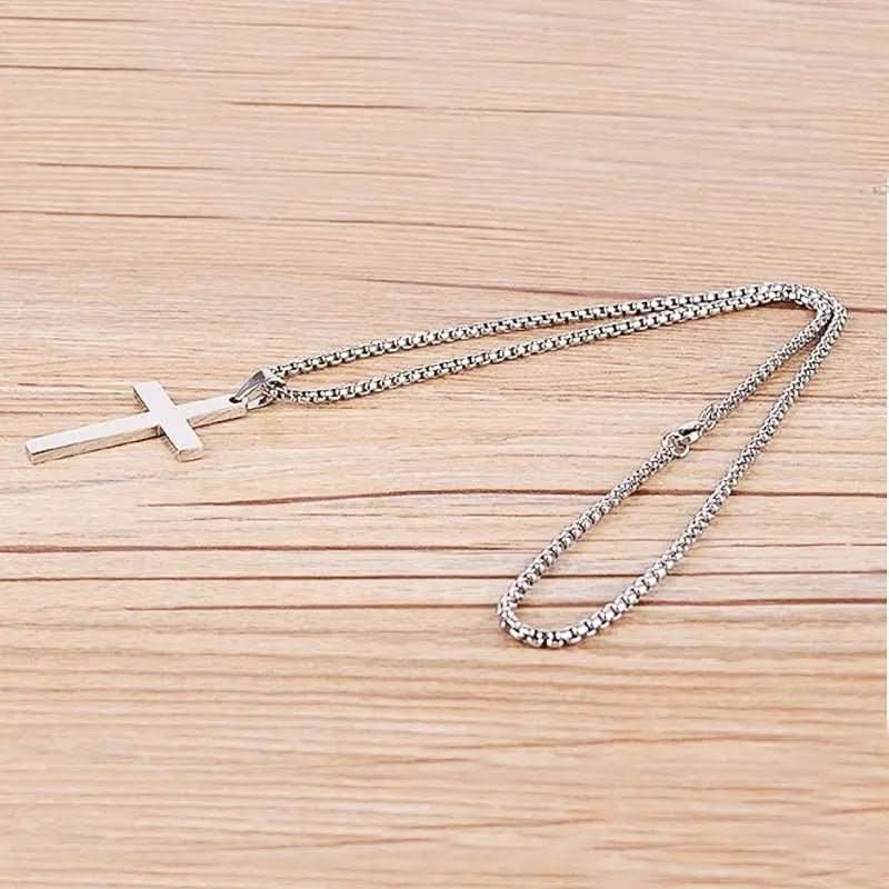 Men's Necklace with Stainless Steel Cross Pendant