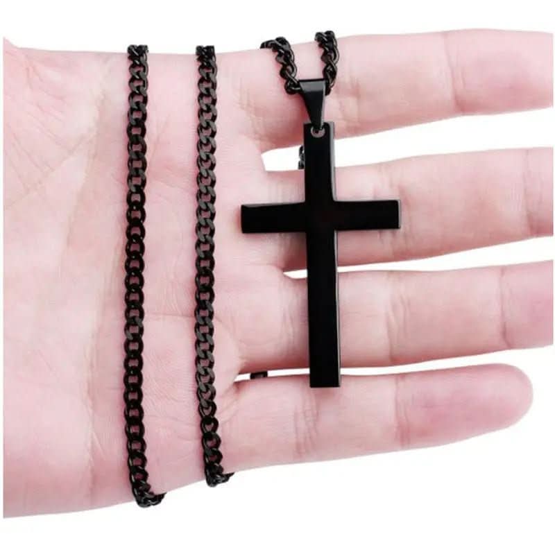 Men's Necklace with Stainless Steel Cross Pendant