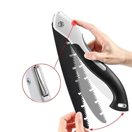 Folding Saw made of Carbon Steel – Fast Cut through Ω Tooth Design