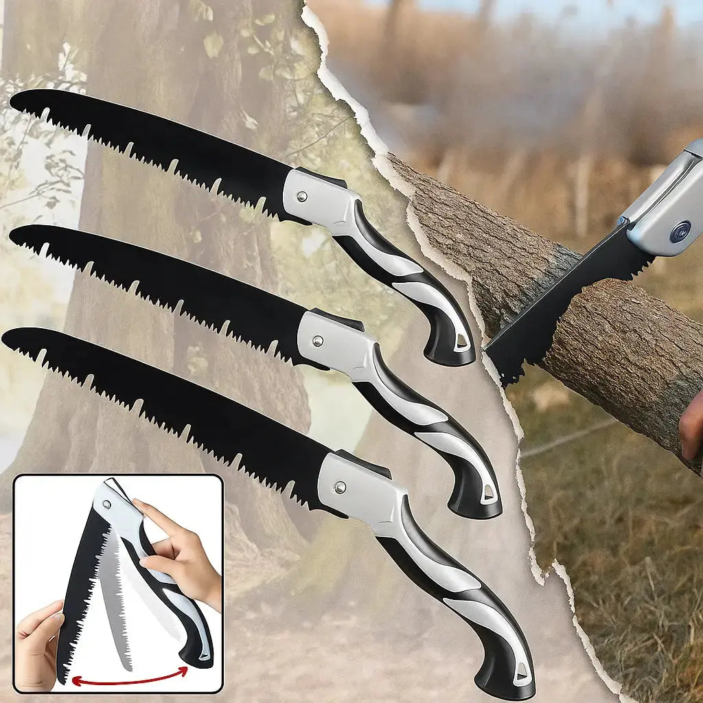 Folding Saw made of Carbon Steel – Fast Cut through Ω Tooth Design