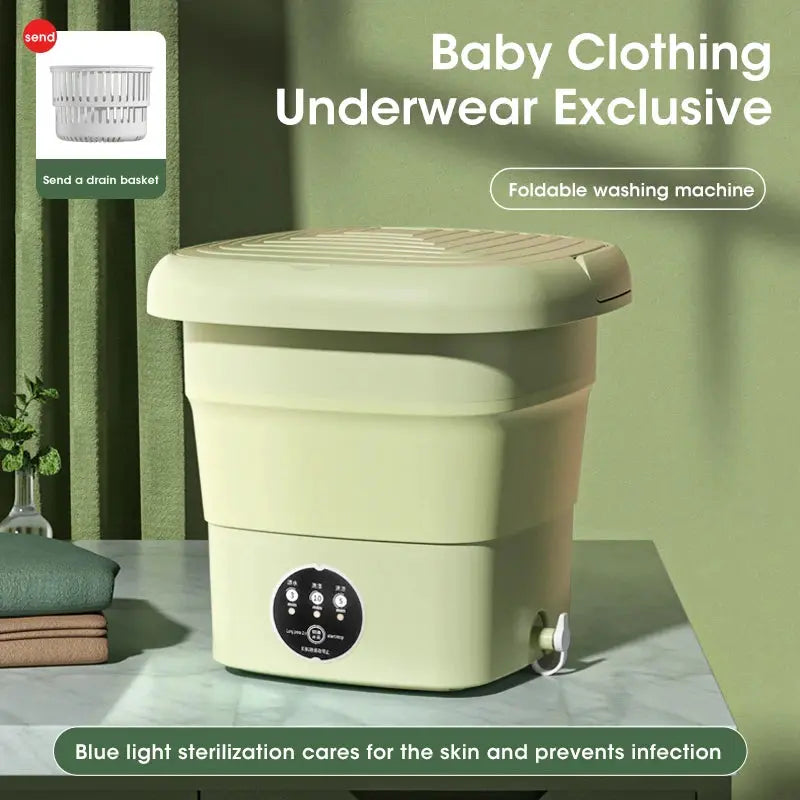 Foldable Mini Washing Machine 4.5 L – compact & gentle