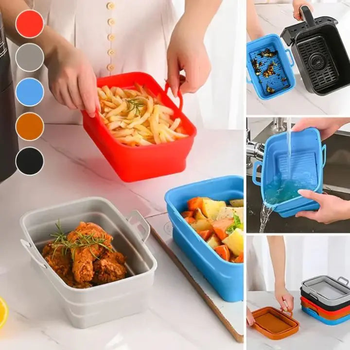 Foldable Silicone Baking Mold for Air Fryers – Practical & Versatile