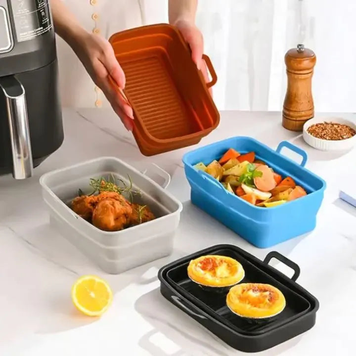Foldable Silicone Baking Mold for Air Fryers – Practical & Versatile