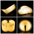 Foldable cordless LED wooden lamp – 3 light colors, modern and stylish