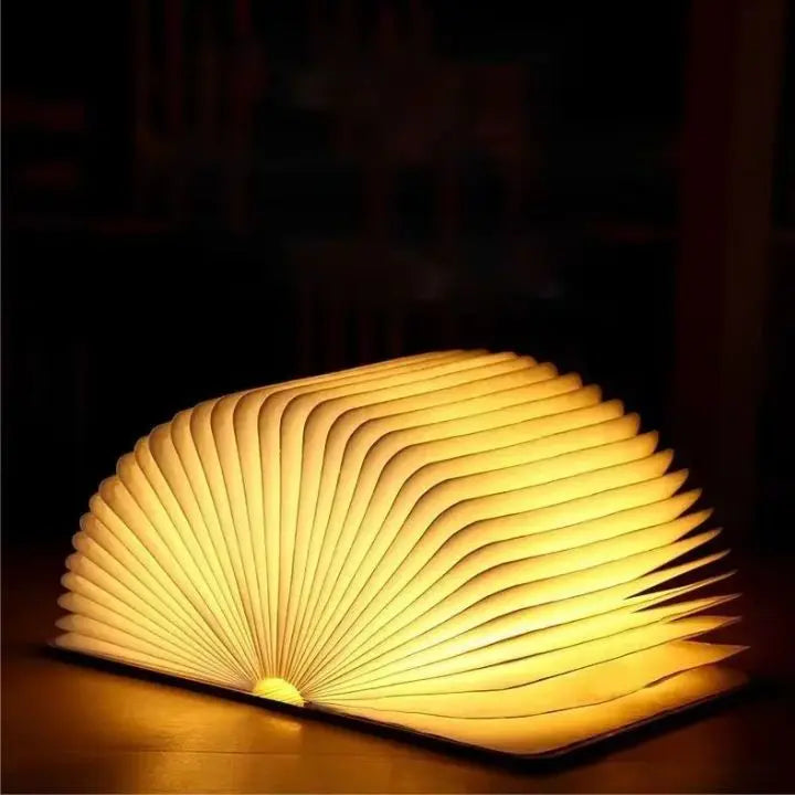 Foldable cordless LED wooden lamp – 3 light colors, modern and stylish