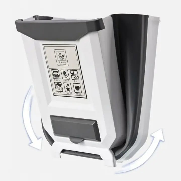 Foldable Kitchen Trash Can – Space-Saving for Cabinet Doors