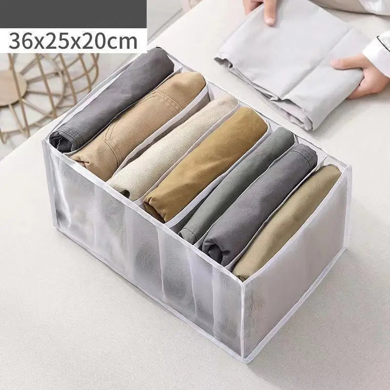 Foldable Mesh Dress Organizer – Perfect Separation of Pants & Shirts