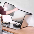 Folding splash guard with non-stick coating