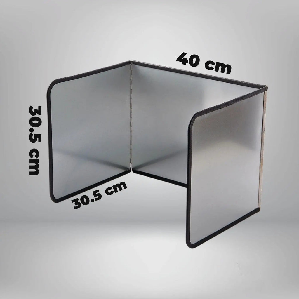 Folding splash guard with non-stick coating