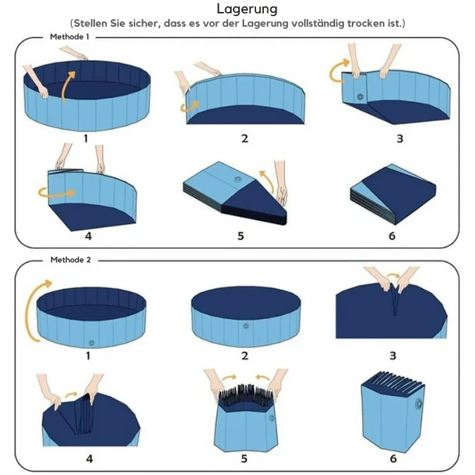 Foldable PVC Dog Pool with Drainage Valve