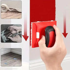 Paint roller with edge guide + 2 replacement pads