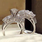 Fashion Exquisite Luxury Popular Shiny Green High Quality Zircon Wedding Ring