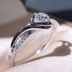 Fashion Exquisite Luxury Popular Shiny Green High Quality Zircon Wedding Ring