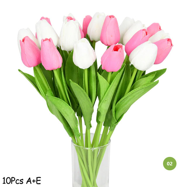 Fashion Tulip Artificial Flowers For maintenance-free creative home decor Floral Displays For living room dining room Nordic Home Decoration