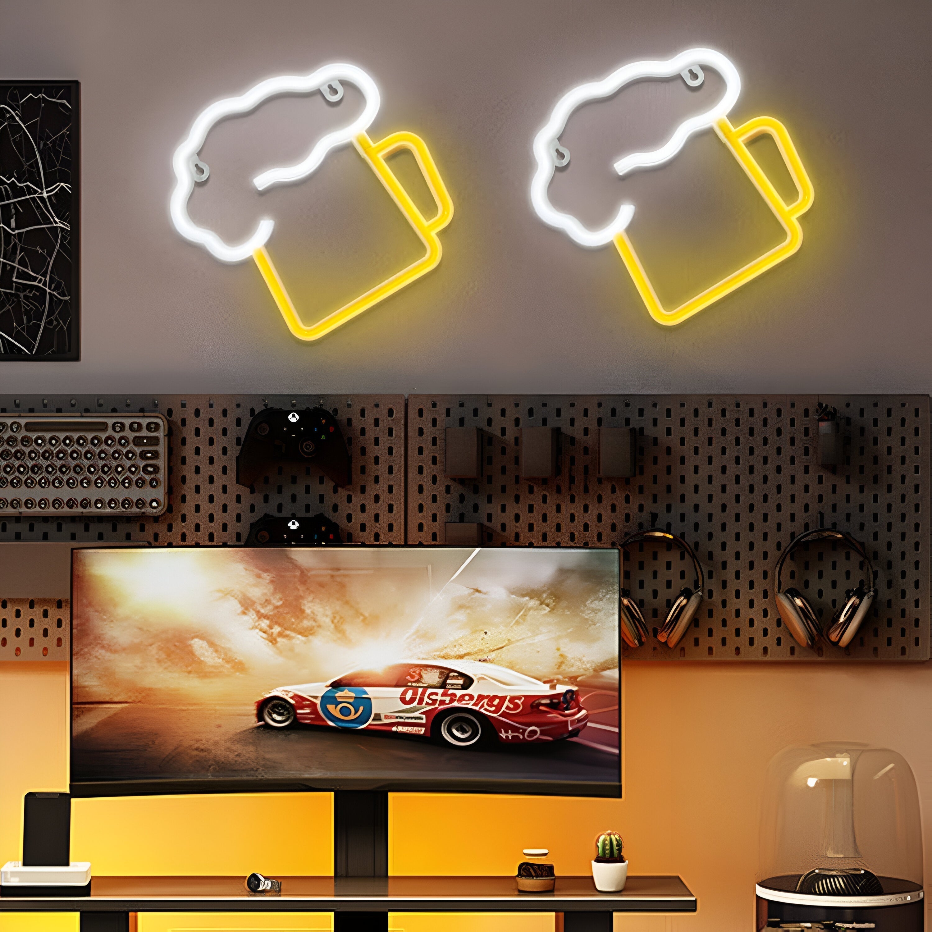 Fast Food LED Neon Light – Colorful Wall Decoration with USB Connection