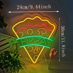 Fast Food LED Neon Light – Colorful Wall Decoration with USB Connection