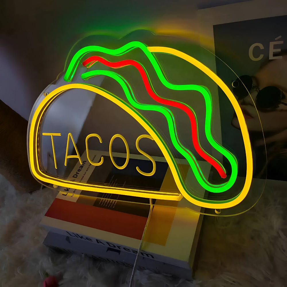 Fast Food LED Neon Light – Colorful Wall Decoration with USB Connection