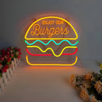 Fast Food LED Neon Light – Colorful Wall Decoration with USB Connection
