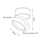 Adjustable Surface LED Ceiling Light Warm White