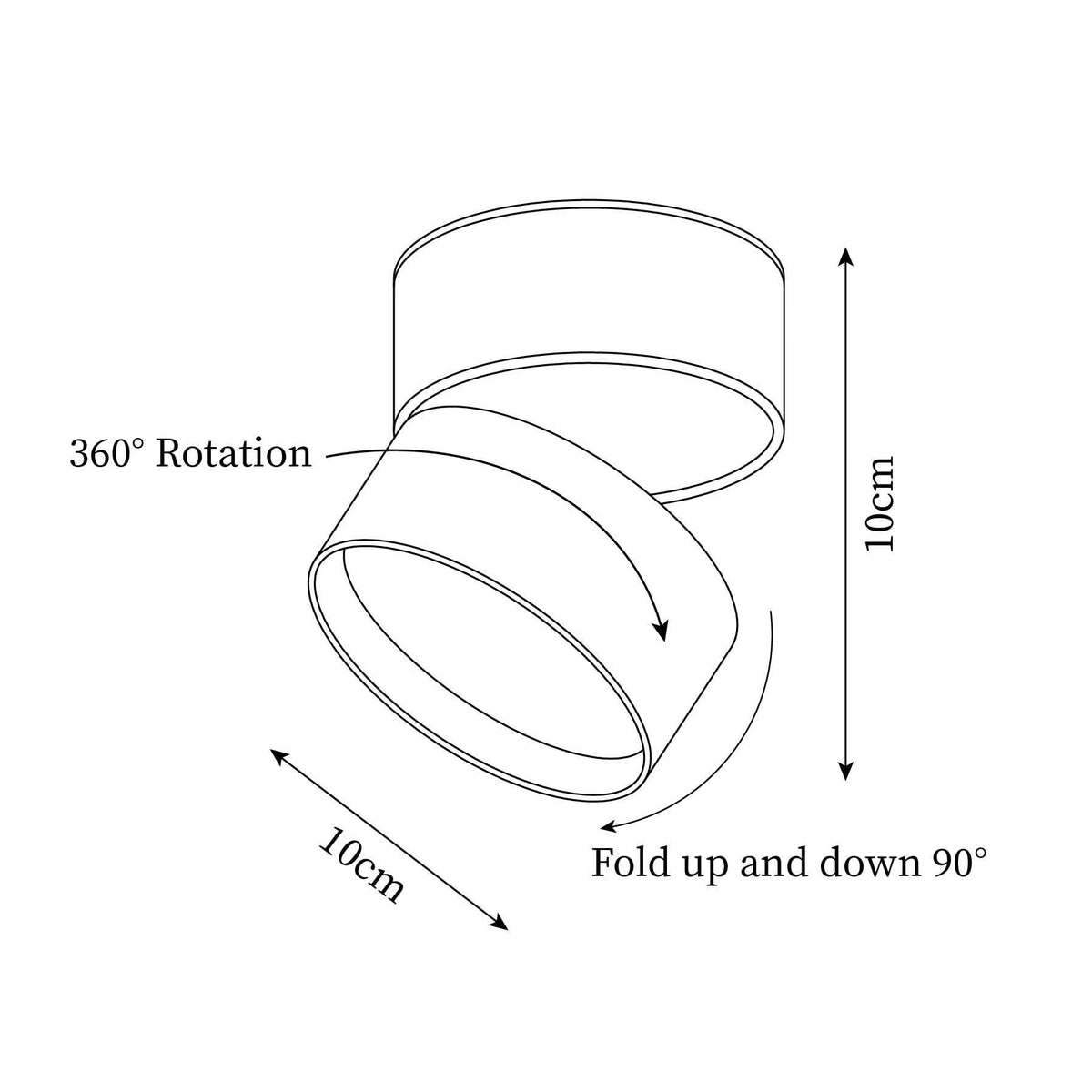 Adjustable Surface LED Ceiling Light Warm White