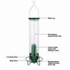 Squirrel-proof birdhouse with rotating perch & 4 feeding openings