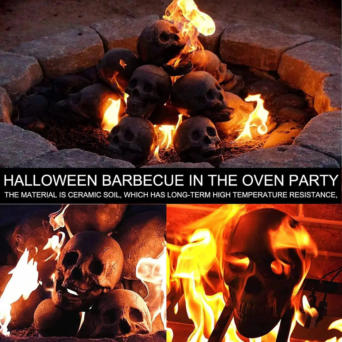 Fireproof Skull Ornament