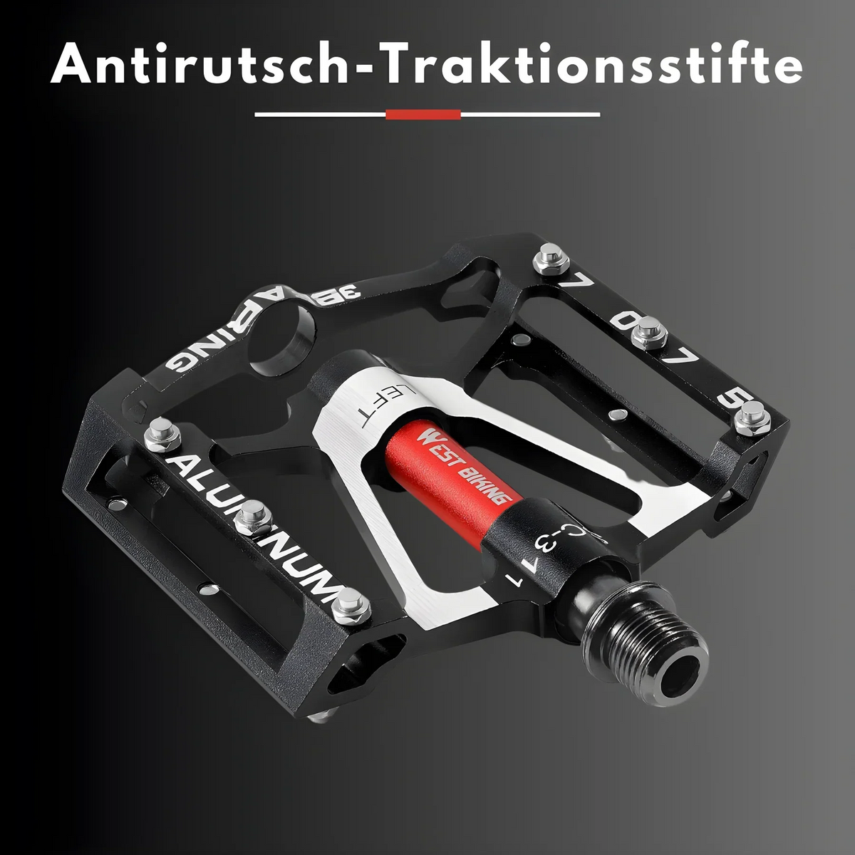 Robust Lightweight Aluminum Bicycle Pedals With Non-Slip Grip