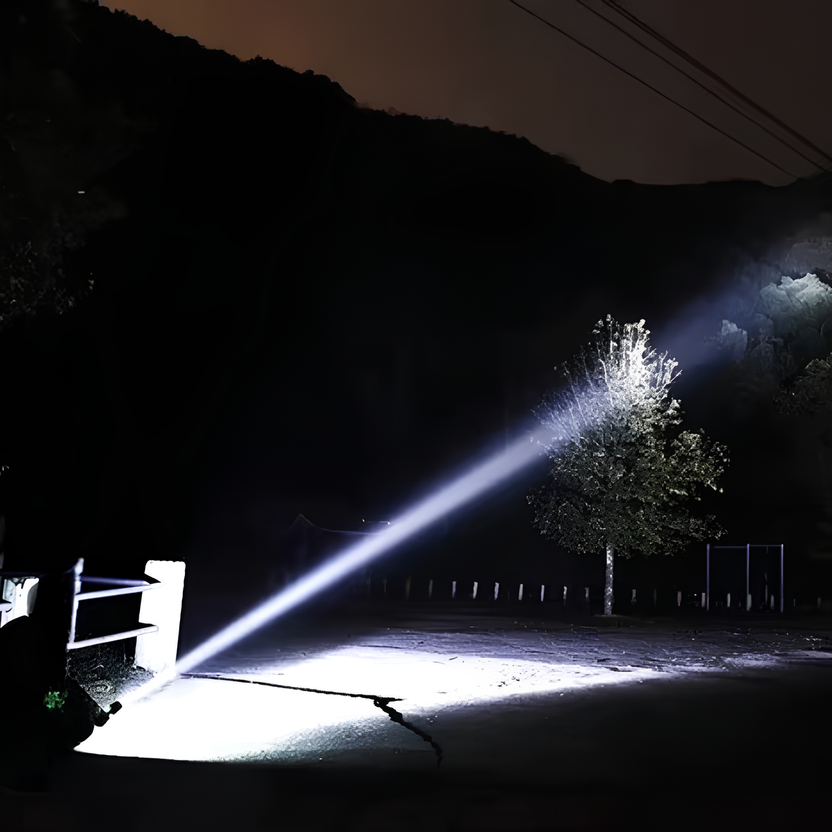 Rechargeable LED Flashlight with Zoom Beam, Up to 500 m Range