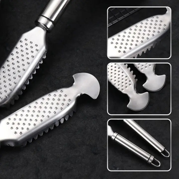 Fish scaler made of stainless steel