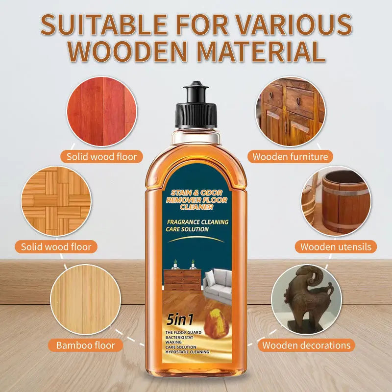 Stain and Odor Remover for Wooden Floors – 5-in-1 Cleaning Solution