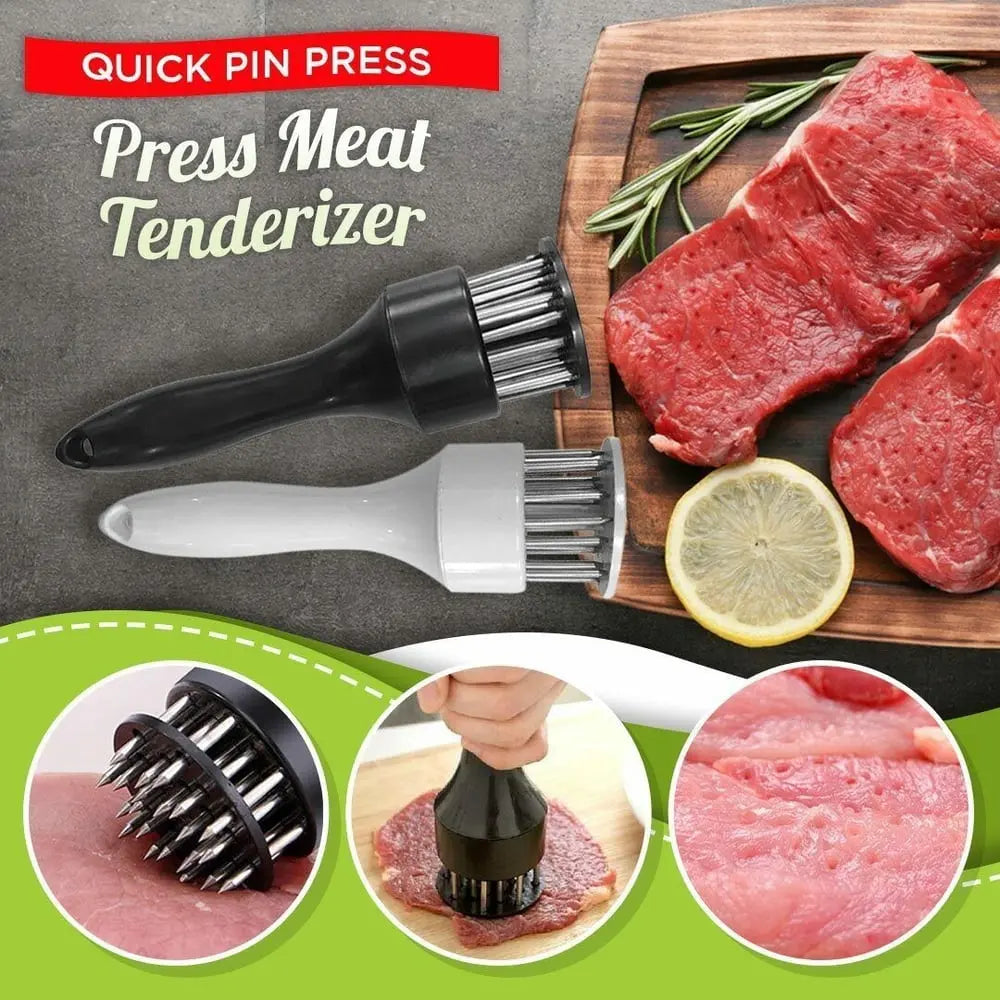 Meat Tenderizer – Stainless Steel Needle Blades for more tender and faster cooked meat!