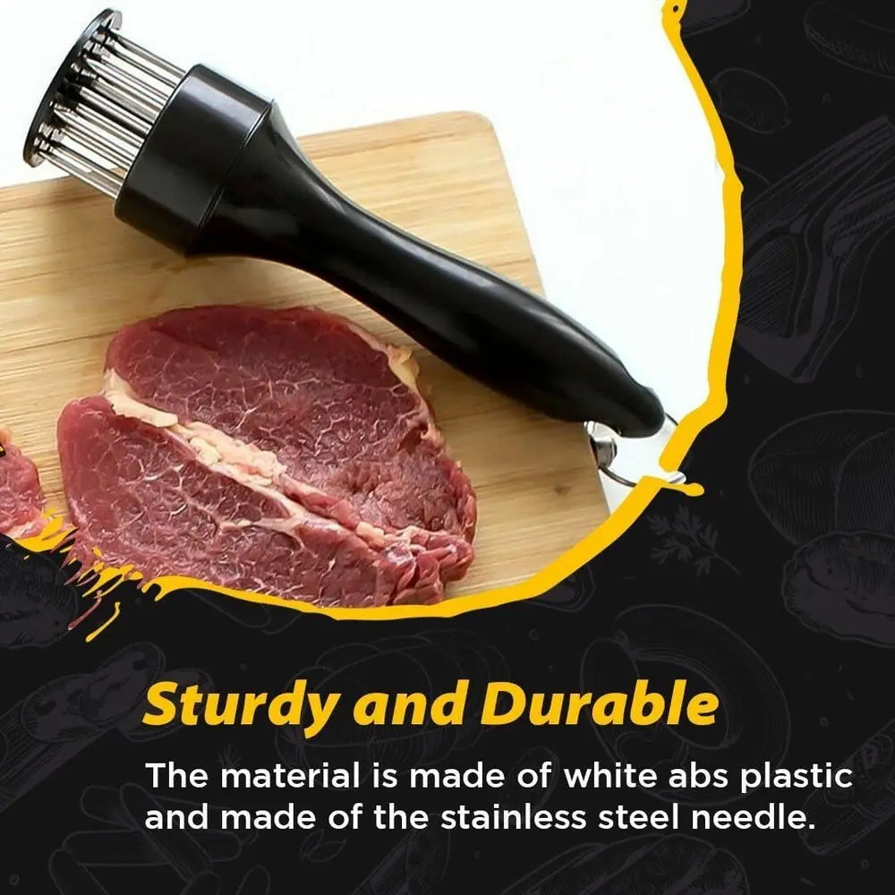 Meat Tenderizer – Stainless Steel Needle Blades for more tender and faster cooked meat!